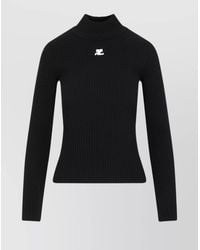 Courreges - Ribbed Knit Turtleneck Sweater - Lyst
