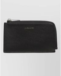 Jil Sander - Leather Logo-Print Zip Cardholder - Lyst