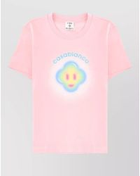 CASABLANCA - Airbrush Smiley Cotton T-Shirt - Lyst