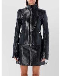 Courreges - Shiny Finish Vinyl Motorcycle Jacket - Lyst