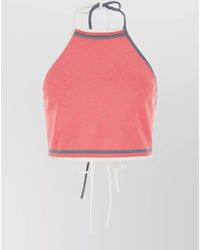 Fendi Ff Vertigo Cropped Top in Brown | Lyst