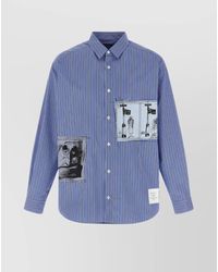 Comme des Garçons - Striped Cotton Long-Sleeve Shirt - Lyst
