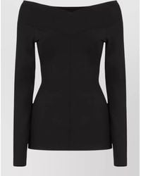 Stella McCartney - Stretch Viscose Top Long Sleeve Neckline - Lyst