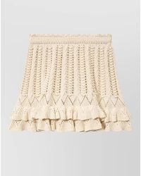 Isabel Marant - Cotton Ruffled Mini Skirt - Lyst