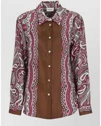 P.A.R.O.S.H. - Silk Shirt Paisley Pattern Tailored Long Sleeves - Lyst