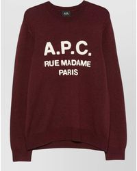 A.P.C. - Maurice Crew Neck Long Sleeve Sweater - Lyst