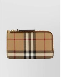 Burberry - Vintage Check Printed Canvas Zip Wallet - Lyst