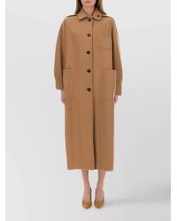 Max Mara - Cashmere Blend Regular Fit Single Breasted Coat - Lyst