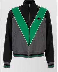 Valentino Garavani - Block Design High Collar Polyester Sweatshirt - Lyst