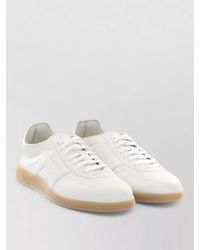 Santoni - Calf Leather Low-Top Sneakers - Lyst