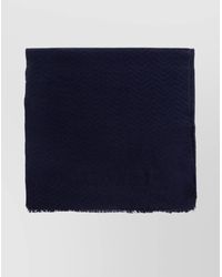 Emporio Armani - Wool Scarf With Herringbone And Chevron Patterns - Lyst