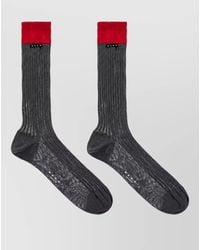 Marni - Ribbed Cotton Mid-Calf Socks - Lyst