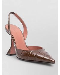 AMINA MUADDI - Holli Slingback Pumps Pointed Toe Sculptural Heel - Lyst