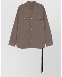 Rick Owens - Jumbo Cotton Overshirt Long Sleeves Chest Pockets - Lyst