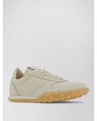 Jil Sander - Canvas And Suede Leather Low-Top Sneakers - Lyst