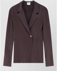Alysi - Silk Blazer Long Sleeves Notched Lapel - Lyst