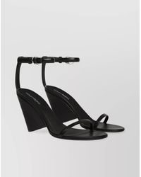 Courreges - Leather Wedge Sandals - Lyst