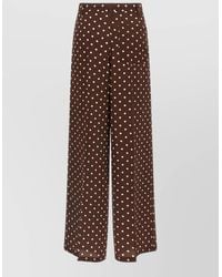 P.A.R.O.S.H. - High Waist Polka Dot Wide Leg Pants - Lyst