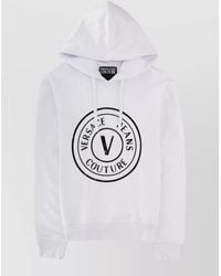 Versace Jeans Couture - Logo Hooded Sweater Drawstring Hood - Lyst