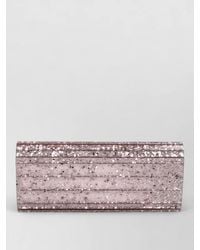 Jimmy Choo - Rectangular Clutch Bag Chain Strap Glitter - Lyst