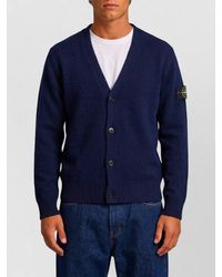 Stone Island - Alpaca And Wool-Blend V-Neck Cardigan - Lyst