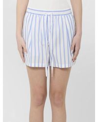 Dolce & Gabbana - Striped Poplin Shorts - Lyst
