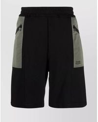 McQueen - Cotton Logo Print Knee-Length Track Shorts - Lyst