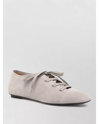 Emporio Armani - Lace Up Ballet Shoes Flat Sole Design - Lyst