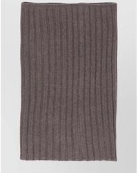 Rick Owens - Ribbed Knit Rectangular Scarf - Lyst