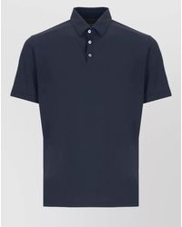 Zanone - Short Sleeve Polo Shirt Three Buttons - Lyst
