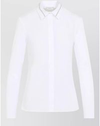 Peserico - Tailored Fit Straight Cut Lightweight Long Sleeve Shirt - Lyst