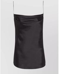 Balmain - Silk Square-Neck Tank Top - Lyst