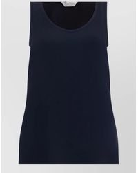 Max Mara - Silk Sleeveless Tank Top - Lyst