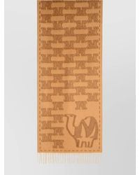Max Mara - 'Wsteddyc' Camel Jacquard Cachemire Stole - Lyst