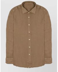 120% Lino - Linen Shirt Long Sleeves Slim Fit - Lyst