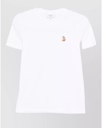 Maison Kitsuné - Organic Cotton Regular-Fit Crew-Neck T-Shirt - Lyst