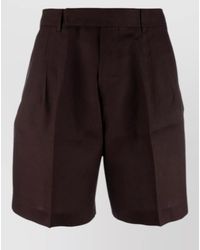 Paul Smith - Shorts Front Pleats Belt Loops Back Pockets - Lyst