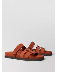 Tory Burch - Ines Sport Suede Logo Slide Sandal - Lyst