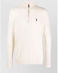 Polo Ralph Lauren - Cable-Knit Half-Zip Wool-Cashmere Sweater - Lyst