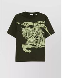 Burberry - Equestrian Knight Graphic Print T-Shirt - Lyst