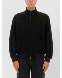 Baracuta - Buttoned Collar Jacket With Ribbed Cuffs And Pockets - Lyst