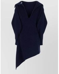 Givenchy - Cashmere Ribbed V-Neck Long-Sleeve Mini Dress - Lyst