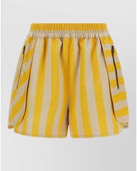 Fendi - Pequin Stripe Shorts Back And Side Pockets - Lyst