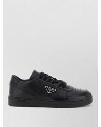 Prada - Downtown Lace Up Leather Low Sneakers - Lyst