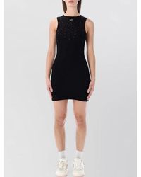 Off-White c/o Virgil Abloh - Ribbed Crystal-Embellished Sleeveless Mini Dress - Lyst