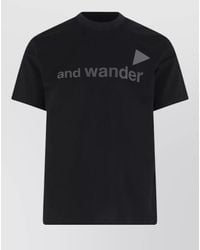 and wander - Crew Neck Short Sleeve Graphic Print Shirt - Lyst