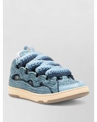 Lanvin - Low Top Sneakers Faux Raffia Texture - Lyst