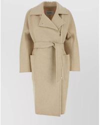 Max Mara - Wool Agosto Coat With Belt And Pockets - Lyst