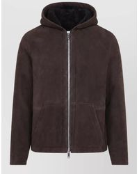 Yves Salomon - Lamb Leather Hooded Jacket - Lyst