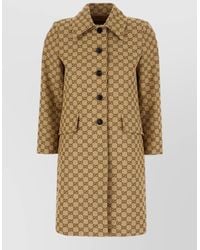 Gucci - Embroidered Cotton Blend Fitted Jacket - Lyst